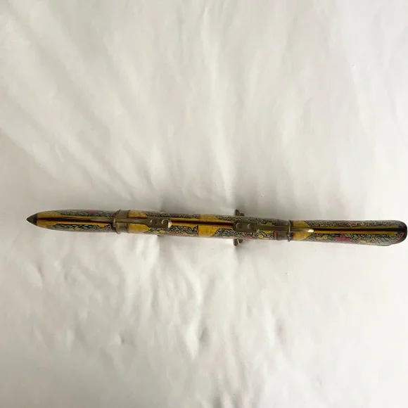 Vintage Fish Knife & Fork Carving Set in a fish shaped wood & brass stand - Picture 9 of 9